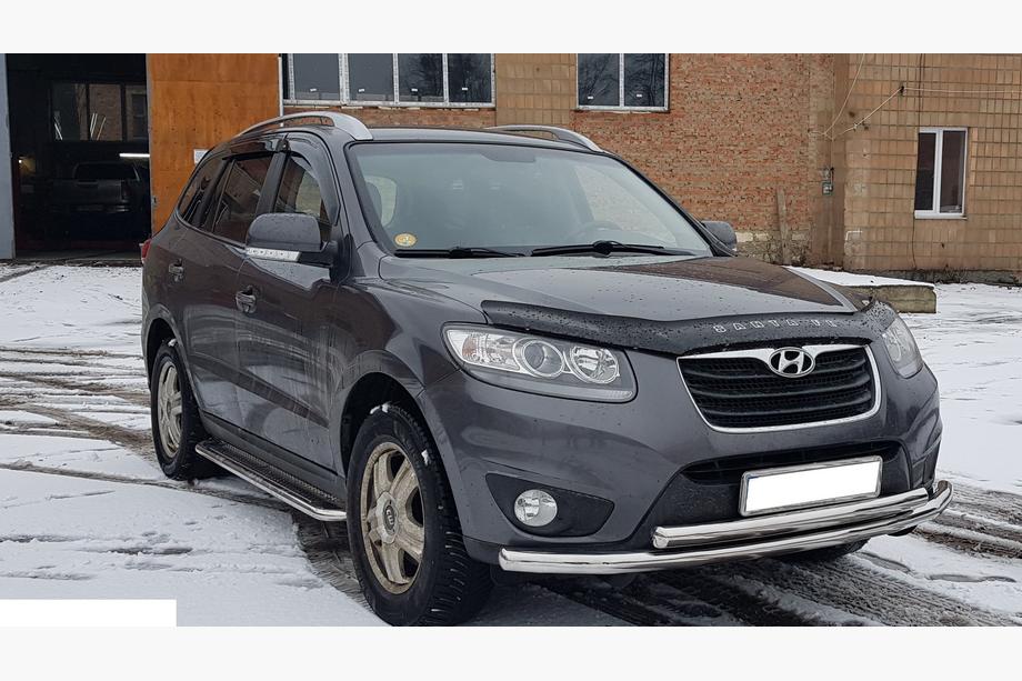 Hyundai Santa Fe 2 2006-2012 Frontschutzbügel ST014 (Edelstahl) d60/42 Foto 3