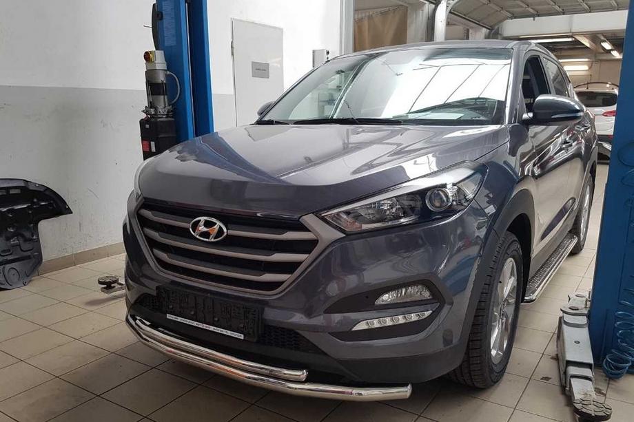Hyundai Tucson TL 2016-2021 Frontschutzbügel ST014 (Edelstahl) d60/42 Image