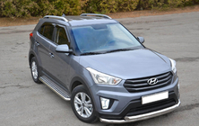 Hyundai Creta 2014-2020 Frontschutzbügel ST014 (Edelstahl) d60/42 Foto 1