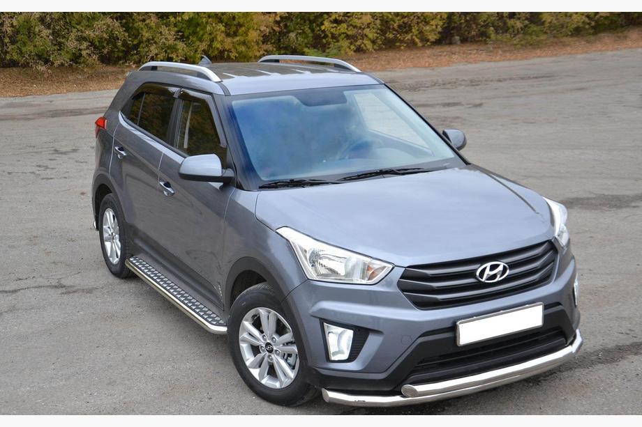 Hyundai Creta 2014-2020 Frontschutzbügel ST014 (Edelstahl) d60/42 Image