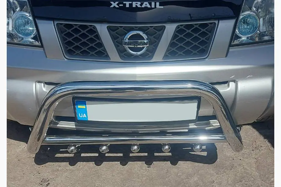 Nissan X-trail T30 2002-2007 Frontbügel QT006 (Edelstahl) Image