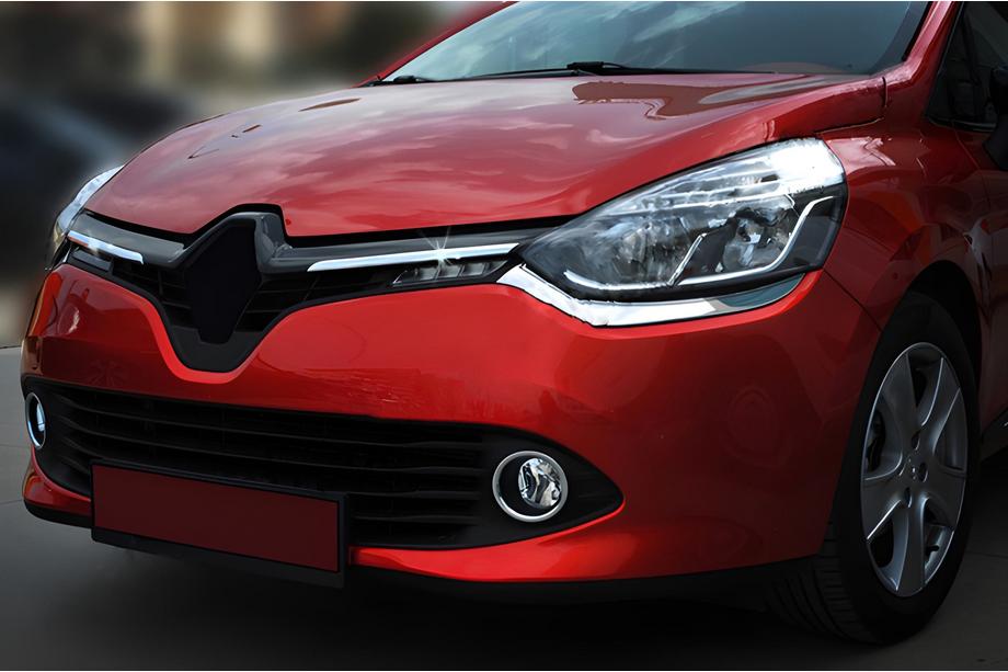 Renault Clio IV 2012-2019 Kühlergrill Zierleisten OmsaLine (2 Stk, Edelstahl) Image