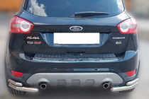 Ford Kuga 2008-2013 Hintere doppelte Eckschutzrohre AK003-double (2 Stk., Edelstahl) Foto 1