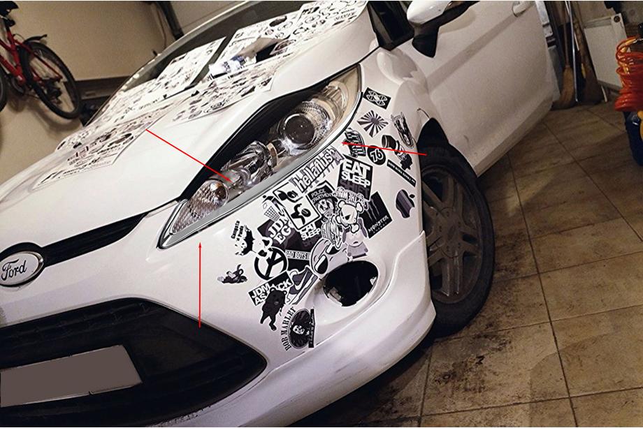 Ford Fiesta 2008-2017 Scheinwerferabdeckungen (2 Stk, Kunststoff) Image