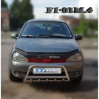 Frontschutzbügel WT003 (60 mm, Edelstahl) Lada Kalina 2004-2011 Foto 2