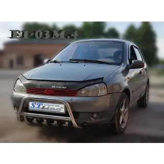 Frontschutzbügel WT003 (60 mm, Edelstahl) Lada Kalina 2004-2011 Foto 3