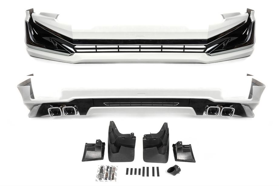 Toyota Land Cruiser Prado 150 2009-2023 Stoßstangenaufsätze vorne und hinten Modelista V1 (2017-) Schwarz Image