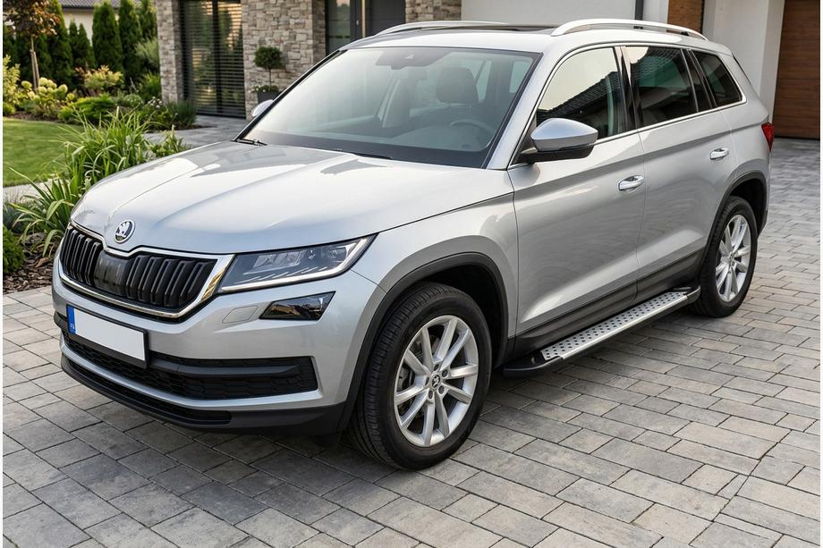 Skoda Kodiaq 2016-2023 Trittbretter Allmond Grey (2 Stk., Aluminium) Image