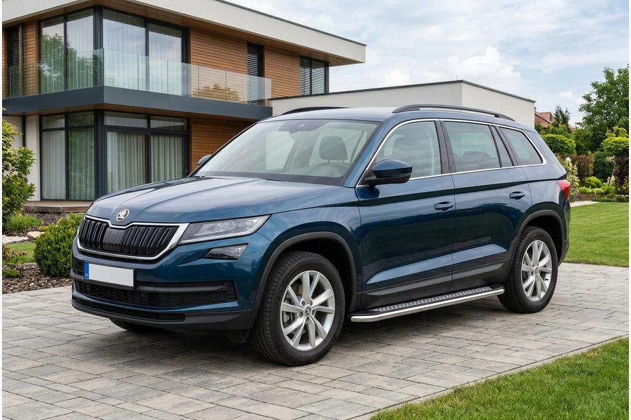 Skoda Kodiaq 2016-2023 Seitenschweller Maydos V2 (2 Stk., Aluminium & Edelstahl) Image