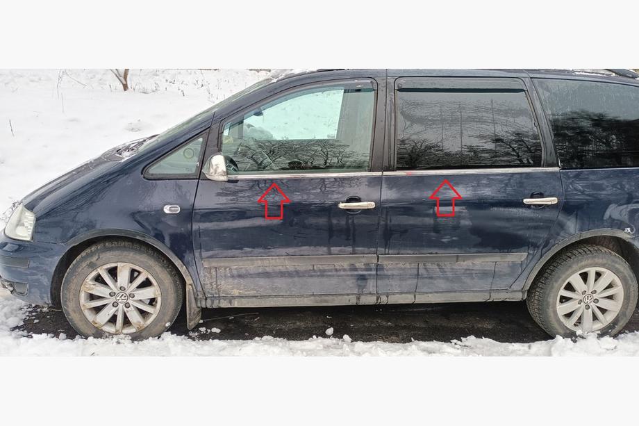 Seat Alhambra 1996-2010 Fensterzierleisten Edelstahl (4 Stk) Image