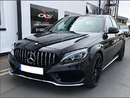 Mercedes C-class W205 2014-2021 Frontgrill Panamericana GT (für Avantgarde/AMG-Line/C43 AMG) 2018+, mit Kamera Foto 8