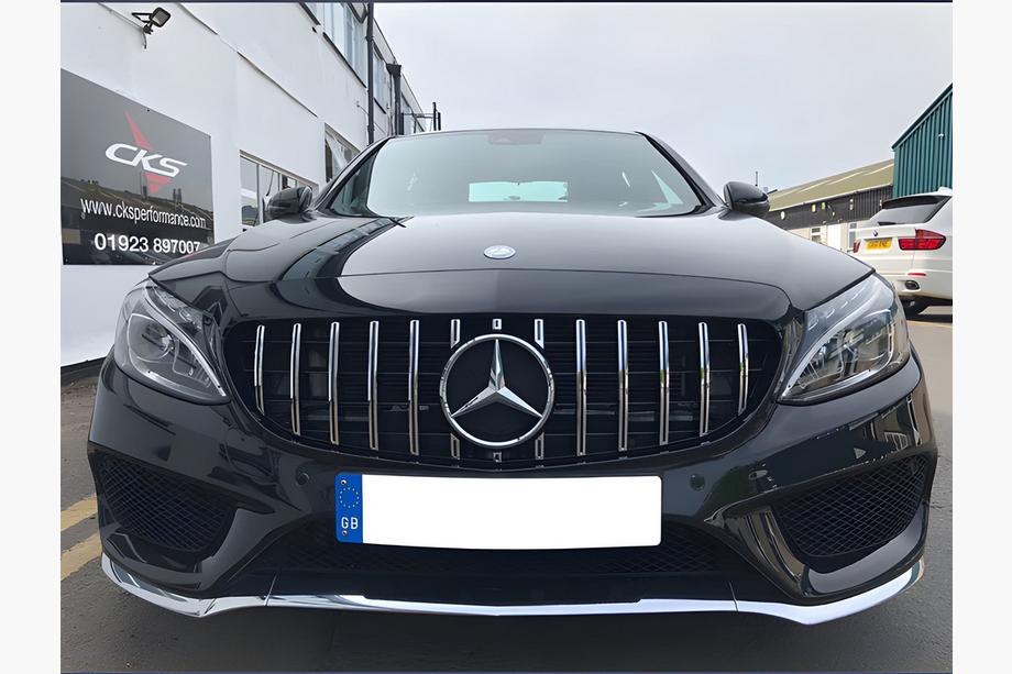 Mercedes C-class W205 2014-2021 Frontgrill Panamericana GT (für Avantgarde/AMG-Line/C43 AMG) Foto 7
