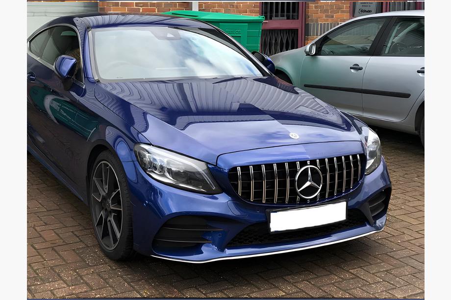 Mercedes C-class W205 2014-2021 Frontgrill Panamericana GT (für Avantgarde/AMG-Line/C43 AMG) 2018+, mit Kamera Image