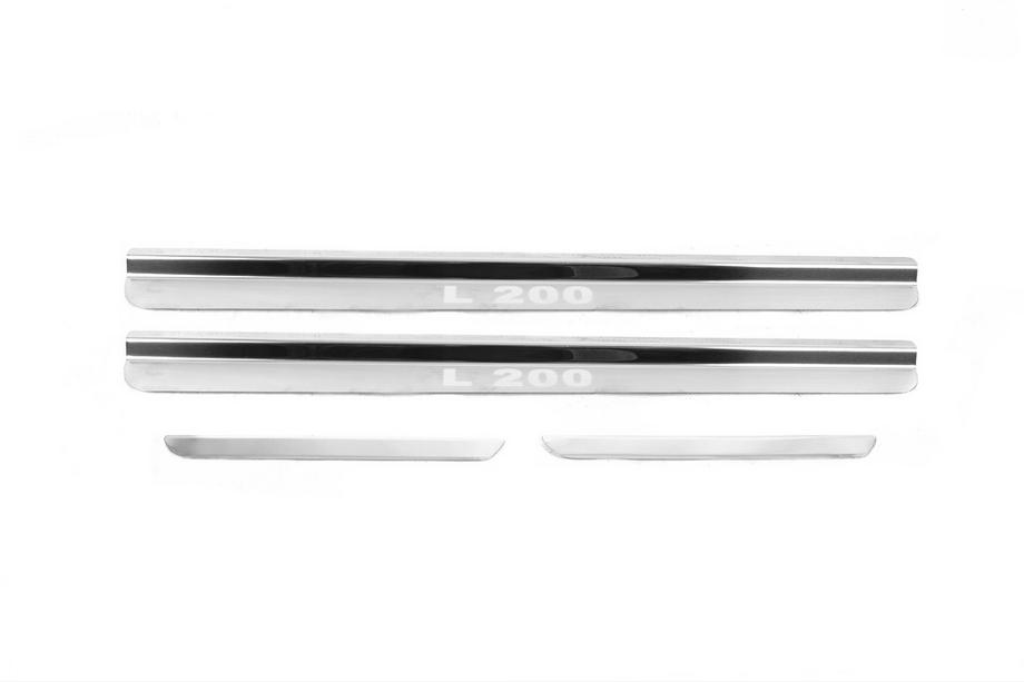 Mitsubishi L200 2006-2015 Einstiegsleisten Carmos (4 Stk, Edelstahl) Image