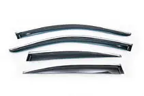 BMW 5 Series E60/E61 2003-2010 Windabweiser mit Chromleisten SD (4 Stk, HIC) Foto 2