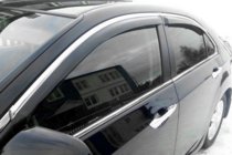 Honda Accord VIII 2008-2012 Windabweiser mit Chromleisten SD (4 Stk, HIC) Foto 1