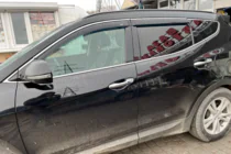 Hyundai Santa Fe 3 2012-2018 Windabweiser mit Chromleisten LONG (4 Stk, HIC) Foto 2