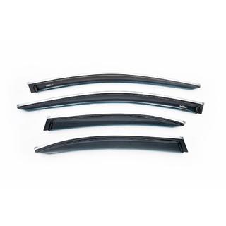 Windabweiser mit Chromleisten SD (4 Stk, HIC) Mercedes C-сlass W205 2014-2021 Foto 2