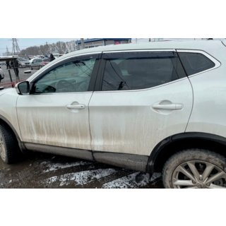 Windabweiser mit Chromleisten (4 Stk, HIC) Nissan Qashqai 2014-2021 Foto 3