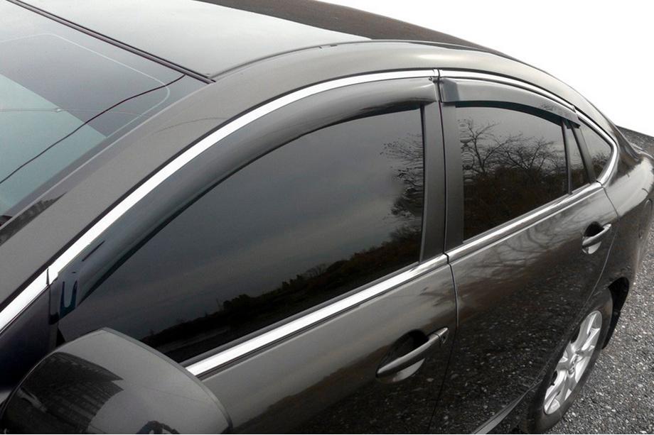 Ford Mondeo 2014-2022 Windabweiser mit Chromleisten (4 Stk, HIC) Foto 1