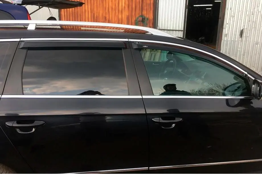 Volkswagen Passat B7 2012-2015 Windabweiser mit Chromleisten SW (4 Stk, EU, HIC) Foto 5