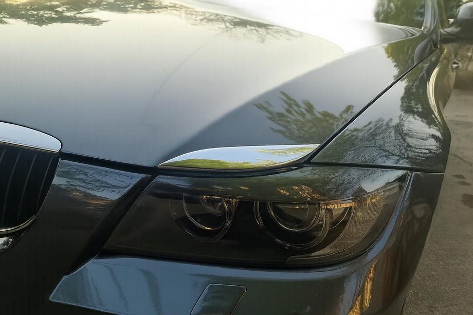 BMW 3 Series E90/E91 2005-2011 Chrom Motorhaubenblenden (Scheinwerferbrauen) Image