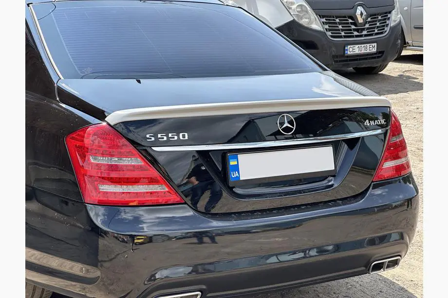 Mercedes S-class W221 2005-2013 Heckspoiler (ABS, grundiert) Foto 5