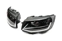Volkswagen T6 2015-2024 Vorder-Scheinwerfer mit LED-Tagfahrlicht Schwarz (2015-2019, 2 Stk.) Foto 4