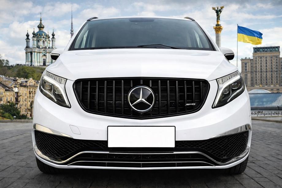 Mercedes Vito/V-class W447 2014- Frontgrill GT Panamericana Schwarz (2014-2019 für V-class) Image