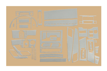 Mercedes Sprinter W906 2006–2018 Armaturenbrett Abdeckungen (Meric, 60 Teile) Aluminium Foto 3