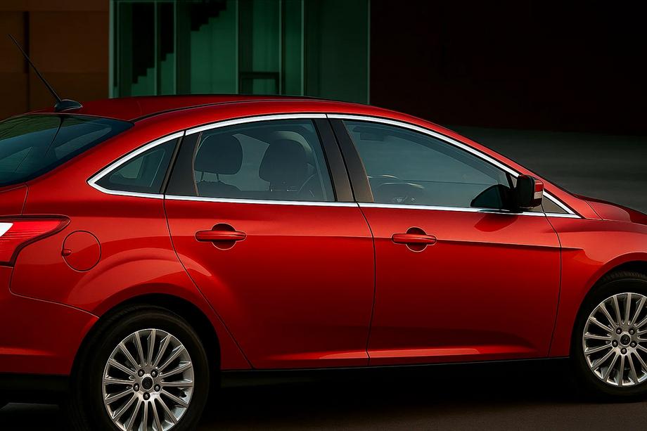 Ford Focus III 2011-2017 Komplett Fensterrahmen Edelstahl für Sedan (12-tlg) Foto 1