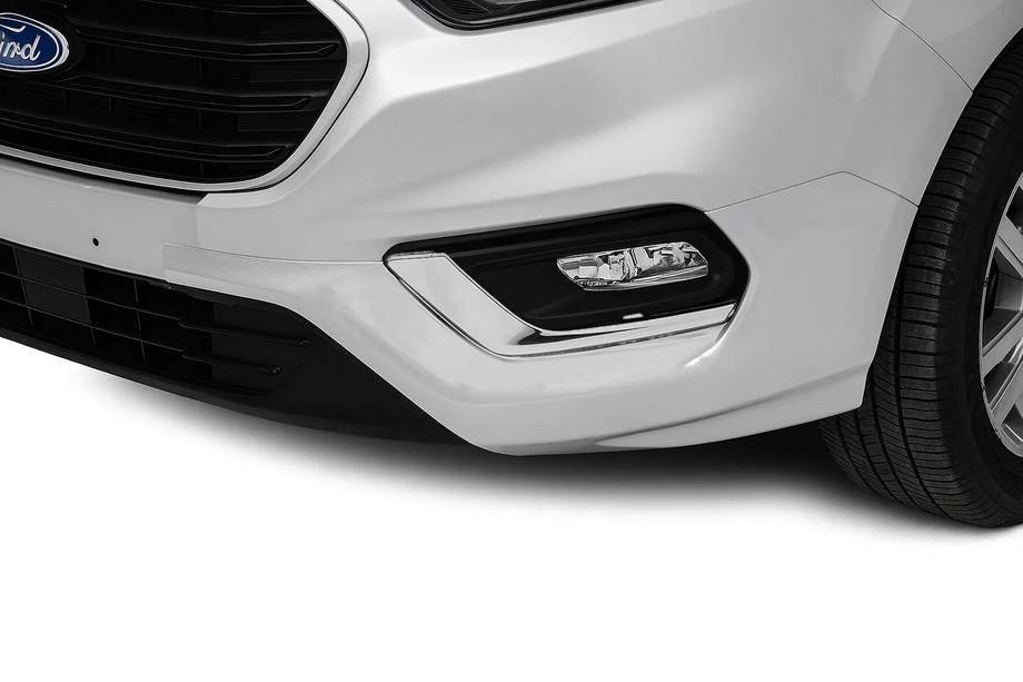 Ford Custom 2013-2022 Abdeckungen für Nebelscheinwerfer 2018+ (2 Stk., Edelstahl) OmsaLine - Italienischer Edelstahl Image