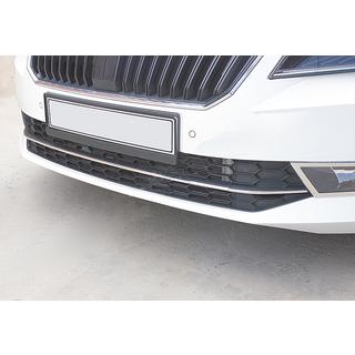 Frontstoßstangen Abdeckungen OmsaLine (3 Stk., Edelstahl) Skoda Superb 2015-2024 Foto 1