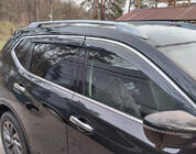Nissan X-trail T32/Rogue 2014-2021 Windabweiser mit Chromleiste (4 Stk., Niken) Foto 3