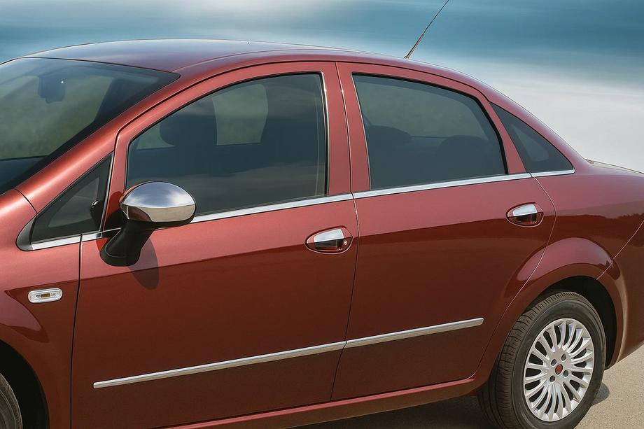 Fiat Linea 2006-2018 Fensterzierleisten außen Edelstahl (8-tlg.) Carmos - Türkischer Edelstahl Image