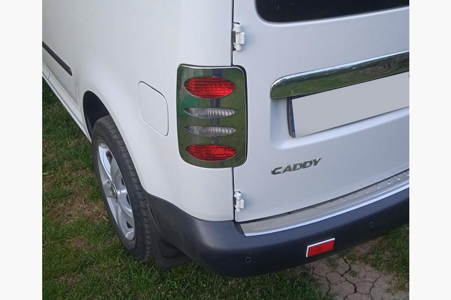 Volkswagen Caddy 2010-2015 Chrom Rückleuchten Abdeckungen V2 (2 Stk., Edelstahl) Carmos - Türkischer Edelstahl Image