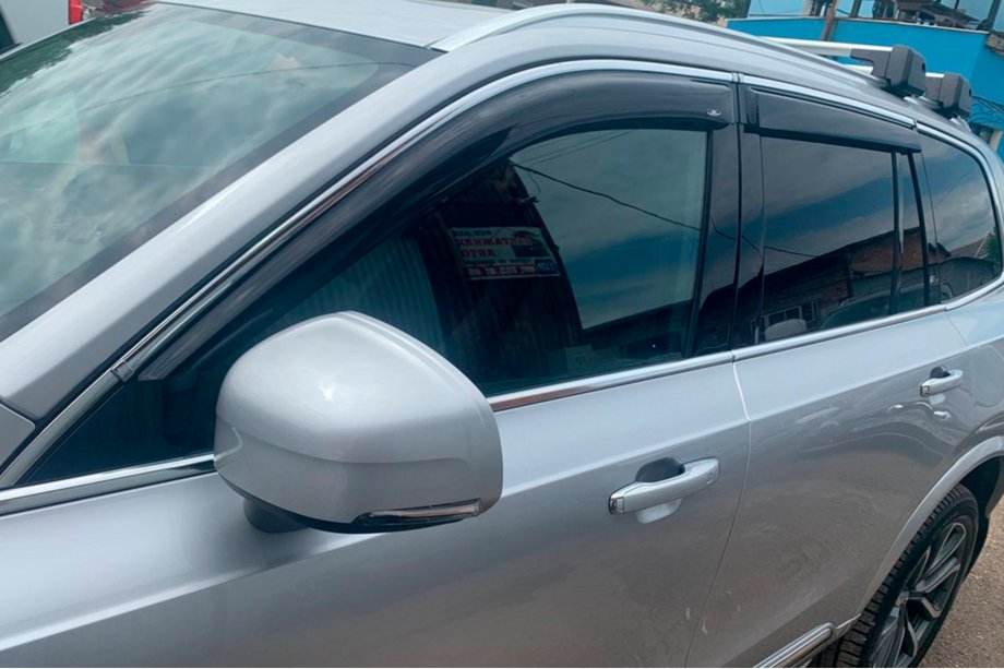 Volvo XC90 2015- Windabweiser mit Chromleiste (4 Stk, HIC) Image