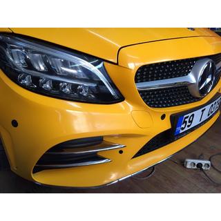 Chrom Abdeckungen für Nebelscheinwerfer passend für AMG (4 Stk) Mercedes C-class W205 2014-2021 Foto 2