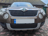 Skoda Yeti 2009-2017 Winterabdeckung für Kühlergrill (unten, 2009-2013) Glänzend Foto 1