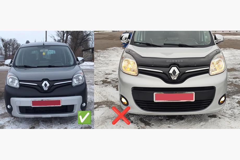 Renault Kangoo 2008–2020 Winter Kühlergrill unten (2013+) Glänzend Foto 4