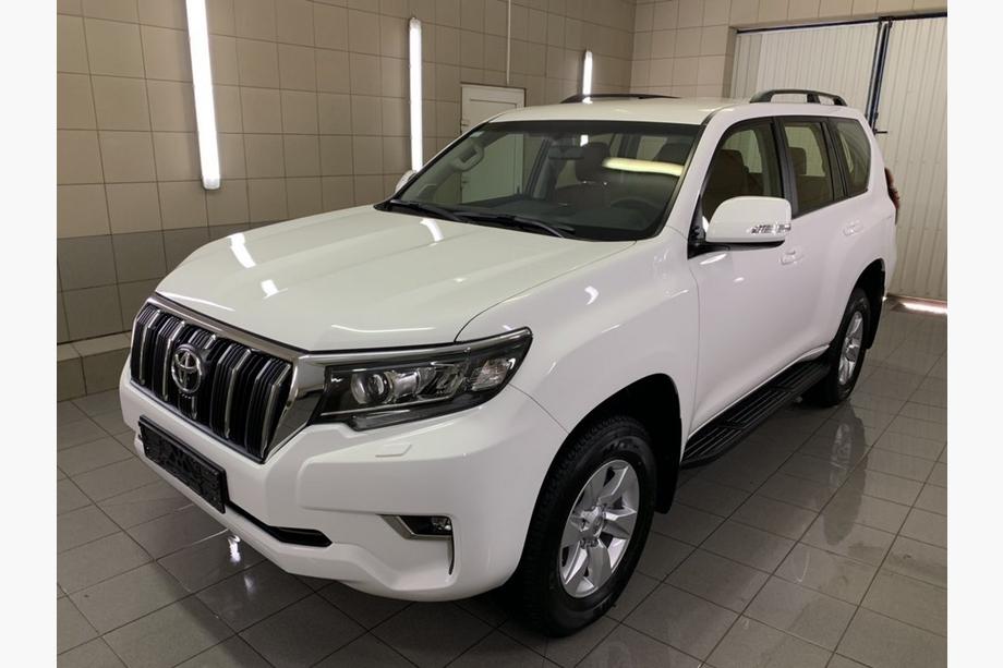 Toyota Land Cruiser Prado 150 2009-2023 Dachreling türkisches Design (Schwarz, 2 Stk) Kunststoff-Fuesse Foto 2
