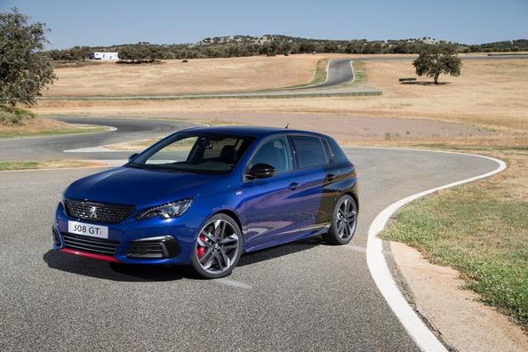 Überblick über die geladenen fünftürige Fließheck Peugeot 308 GTi Foto 4