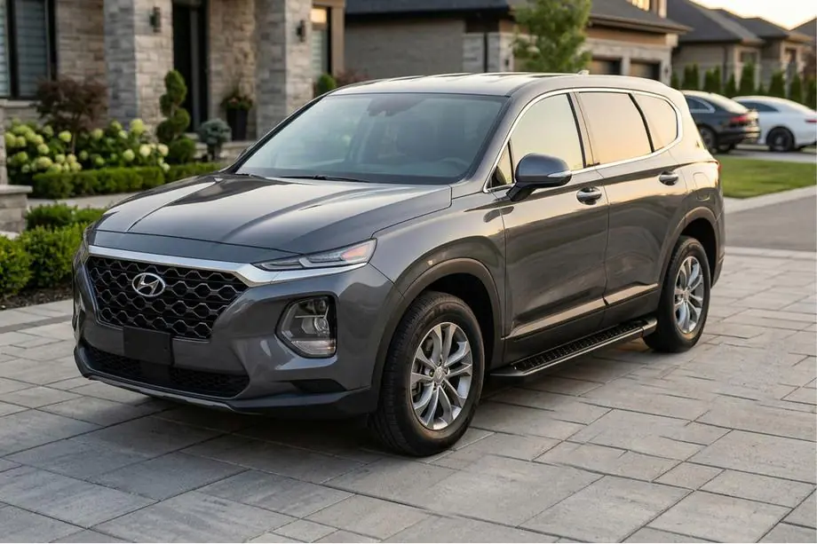 Hyundai Santa Fe 4 2018-2023 Trittbretter Allmond Black (2 Stk., Aluminium) Image