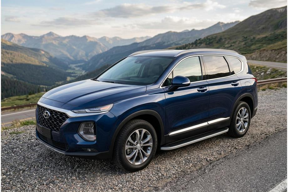Hyundai Santa Fe 4 2018-2023 Seitenschweller Tayga Grey (2 Stk., Aluminium) Foto 1