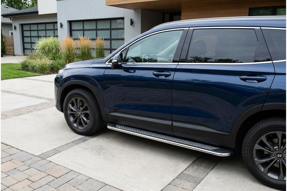Hyundai Santa Fe 4 2018-2023 Seitenschweller Maydos V2 (2 Stk., Aluminium & Edelstahl) Image