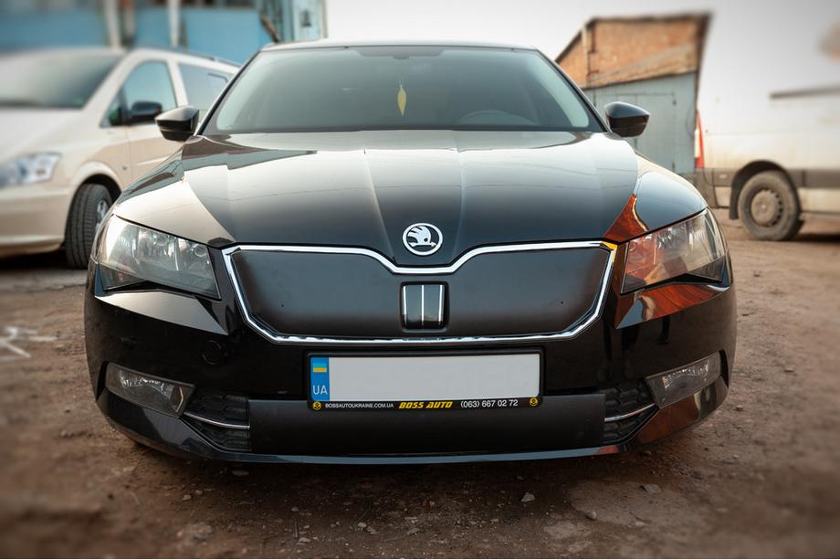 Skoda Superb 2015-2024 Winterabdeckung für Kühlergrill (2015-2019, unten) Matt Foto 2