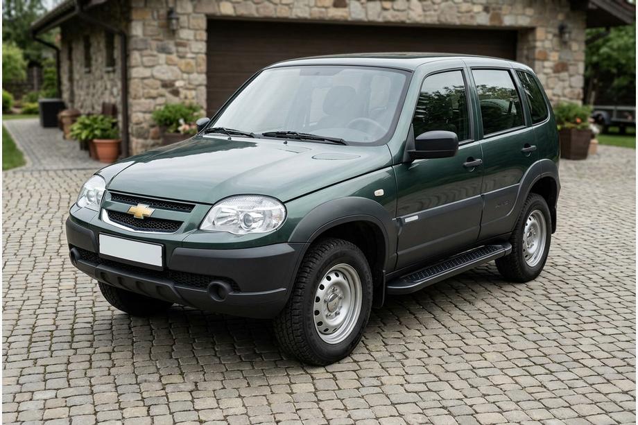 Chevrolet Niva 1998-2020 Trittbretter Allmond Black (2 Stk., Aluminium) Image