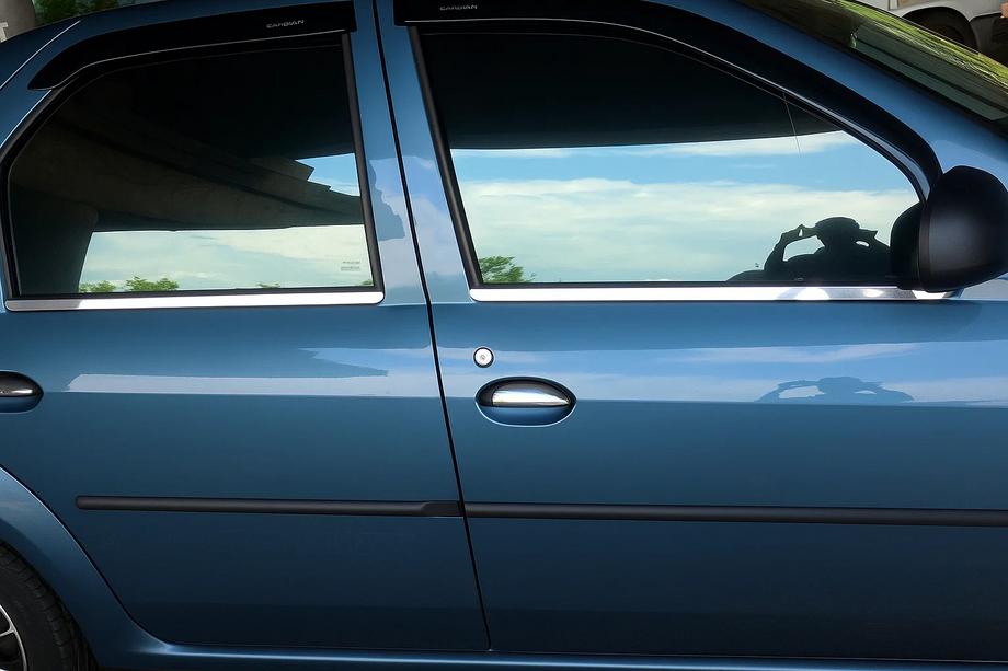 Renault Logan I 2005-2008 Fensterzierleisten Edelstahl (4 Stk) Carmos - Türkischer Edelstahl Image