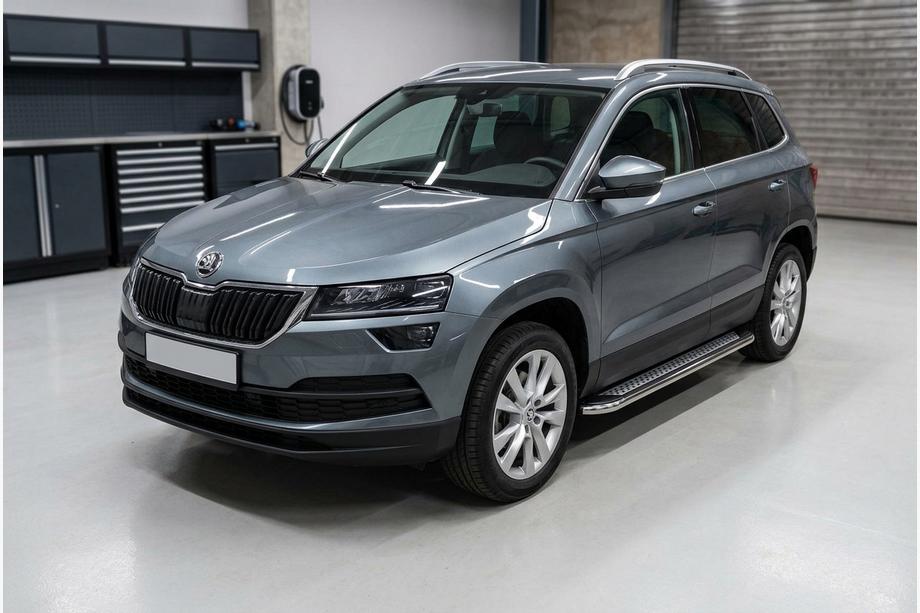 Skoda Karoq 2018- Seitenschweller Maydos V2 (2 Stk., Aluminium & Edelstahl) Image