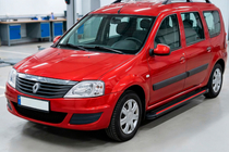 Dacia Logan MCV 2004-2014 Seitenschweller Maya Red (2 Stk., Aluminium) Foto 3